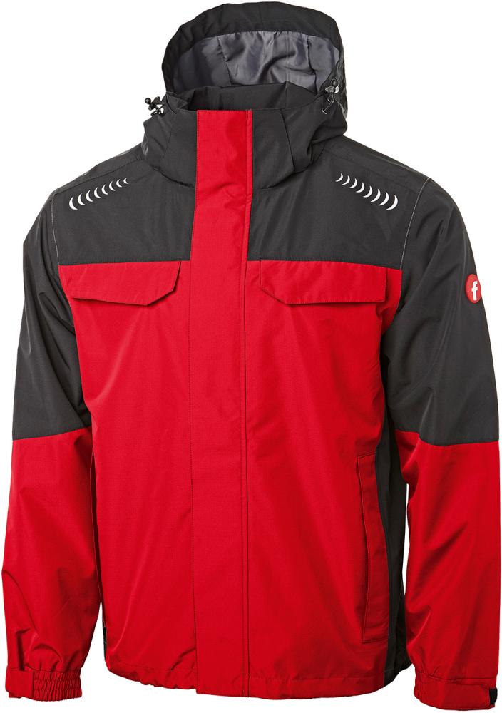 Regenjacke Plus rot/schwarz Gr. 4XL Fortis Elements