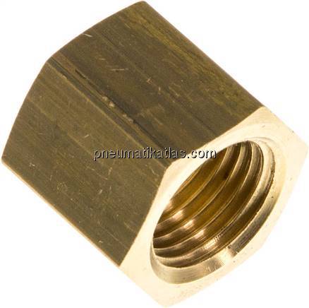 Überwurfmutter Messing, G 1/4", 9 mm