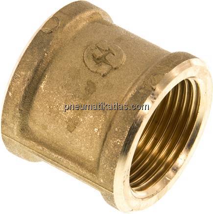 Rundmuffe G 3/4"-G 3/4", Messing
