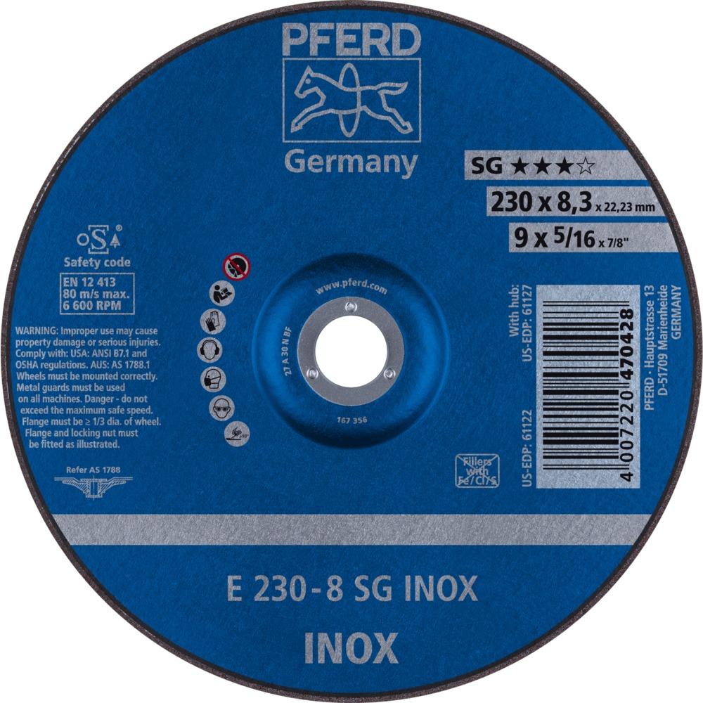 Schruppscheiben E 230-8 SG INOX