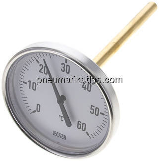 Bimetallthermometer, waagerecht D100/0 bis +60°C/160mm