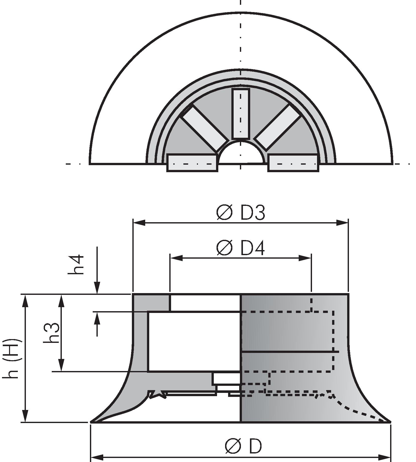 Zeichnung: Sauger mit Halter