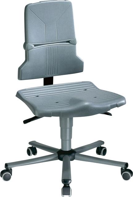 Bimos Arbeitsstuhl 9803-1000 Sintec 2 grau Sitzhöhe 430-580 mm mit Rollen