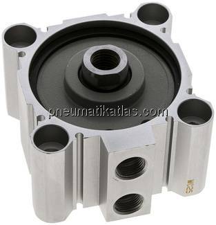 Kompaktzylinder, doppeltwirkend, Kolben 80mm, Hub 5mm Kompaktzylinder, doppeltwirkend, Kolben 80mm, Hub 5mm