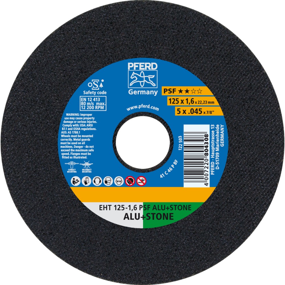 Trennscheiben EHT 125-1,6 PSF ALU+STONE