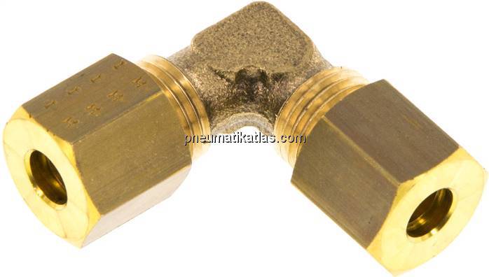 Winkel-Klemmringverschraubung 5 (M10x1)mm, Messing