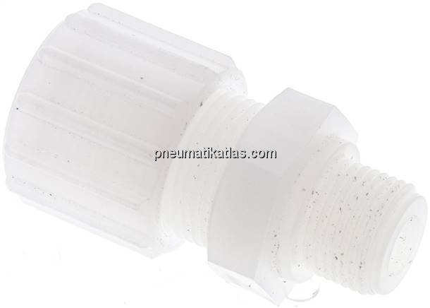 Gerade Verschraubung G 3/8"-15x9mm, PVDF