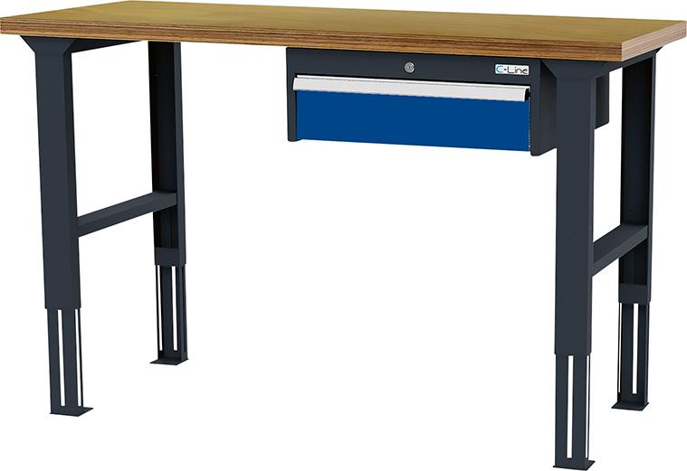 Arbeitstisch B2000mm HV 1 Schbl. 7035/5010 Forum