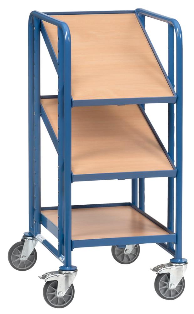 Eurokasten-Wagen 2381 200kg 3Eb. 610x410mm Holzfetra