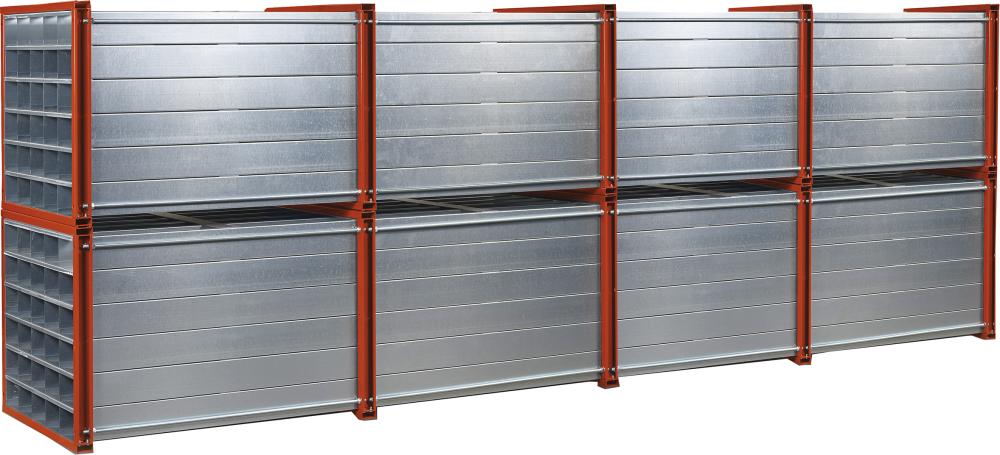 Wabenregal RWR-16/6 1000x1000x6000 16 Fächer RAL 2004
