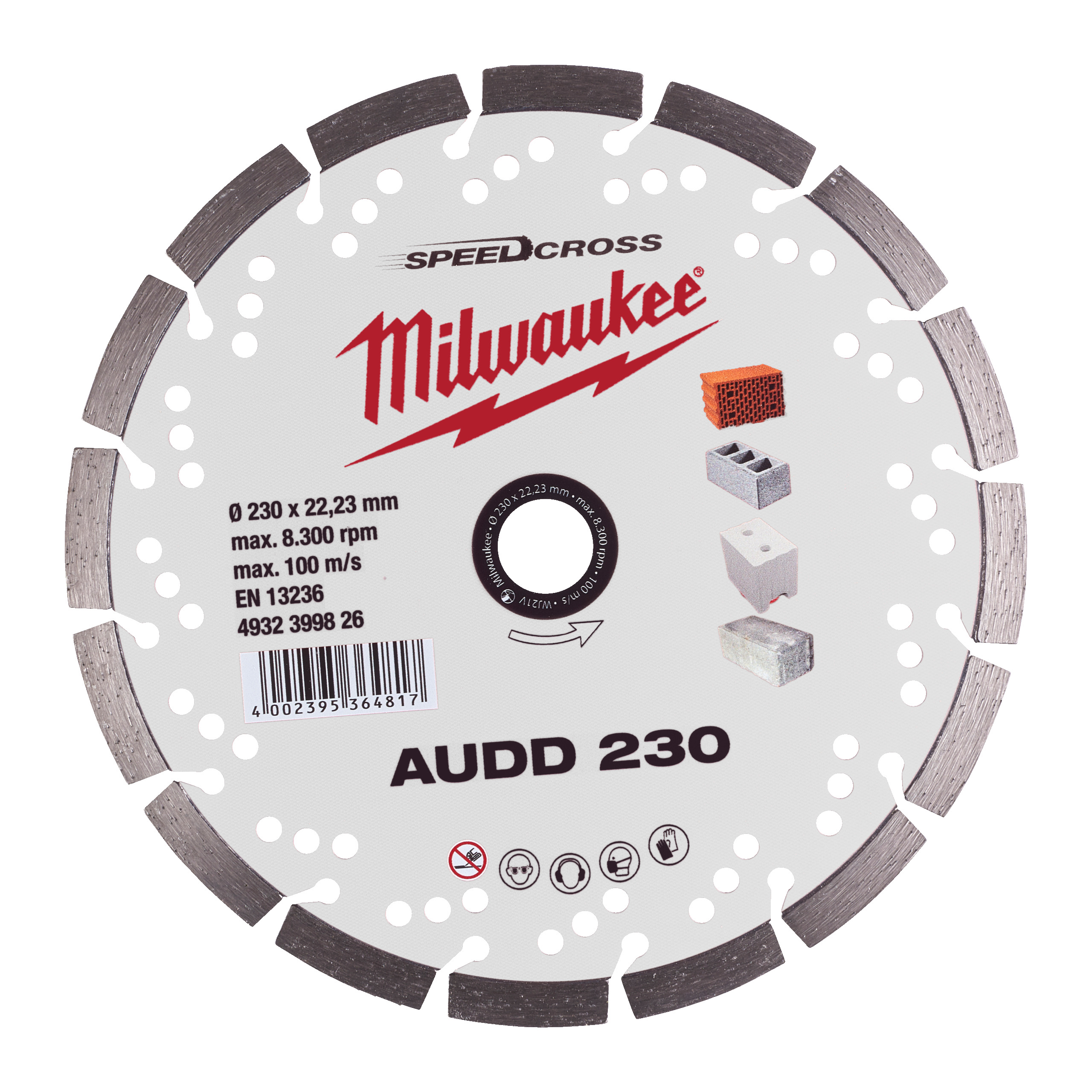 Speedcross Diamanttrennscheibe AUDD 230 mm für abrasive Materialien