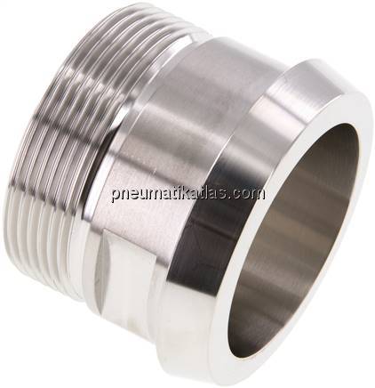 Kegelstutzen (Milchgewinde) 68mm Kegel-G 2", 1.4404