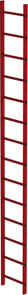 Schachtleiter 14 Sprossen L 3,92 m B450 mm LW 300 mm GFK