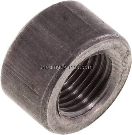 Anschweißmuffe Rp 1/8"-8mm, ST 37-2 (DIN2986-halb) Anschweißmuffe Rp 1/8"-8mm, ST 37-2 (DIN2986-halb)