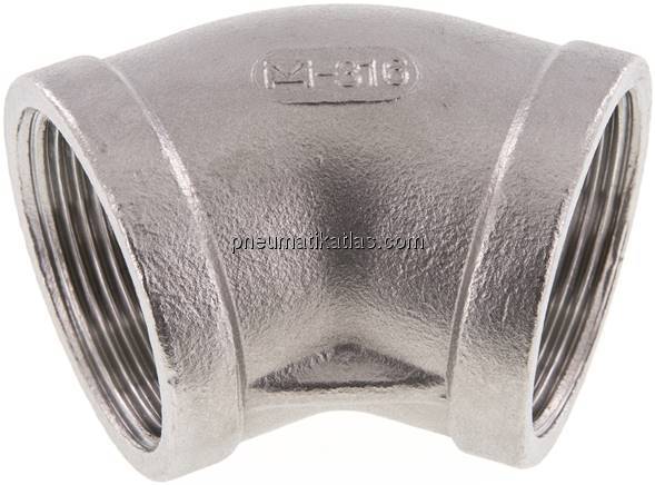 45°-Winkel Rp 1-1/2" (IG), 1.4408