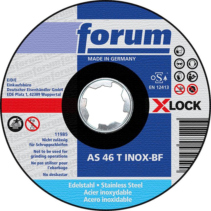 Trennscheibe X-LOCK Inox 125x1,6mm gera. FORUM