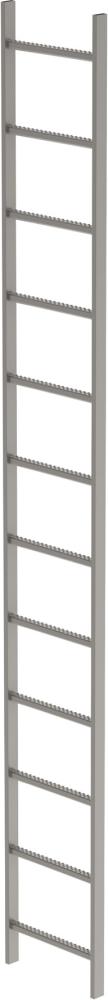 Schachtleiter 12 Sprossen L 3,36 m B440 mm LW 300 mm Edelstahl V4A