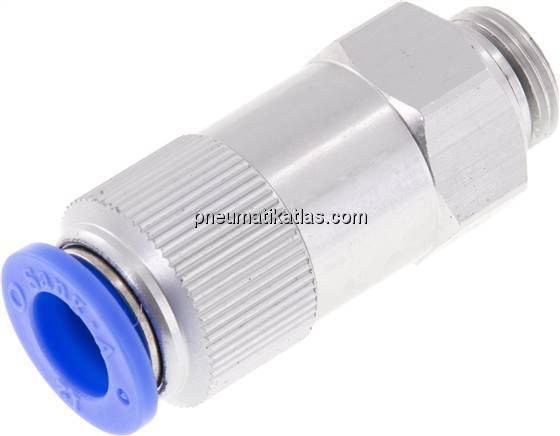 Rückschlagventil G 3/8"-12mm, Durchfluss vom Schlauch zum Gewinde, IQS-Standard