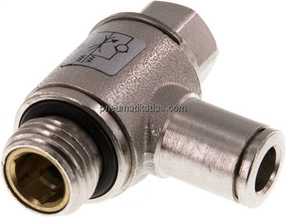 Winkel-Drosselrückschlagventil G 1/4"-6mm,zuluftregelnd