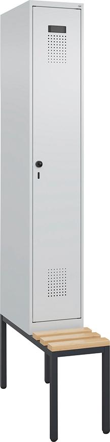 Spind Evolo PLUS 1 Abteil H2120xB300xT815mm RAL7035/RAL7035 /P1G/7021