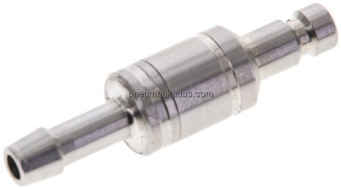Kupplungsstecker (NW2,7) 4mm Schlauch, 1.4404