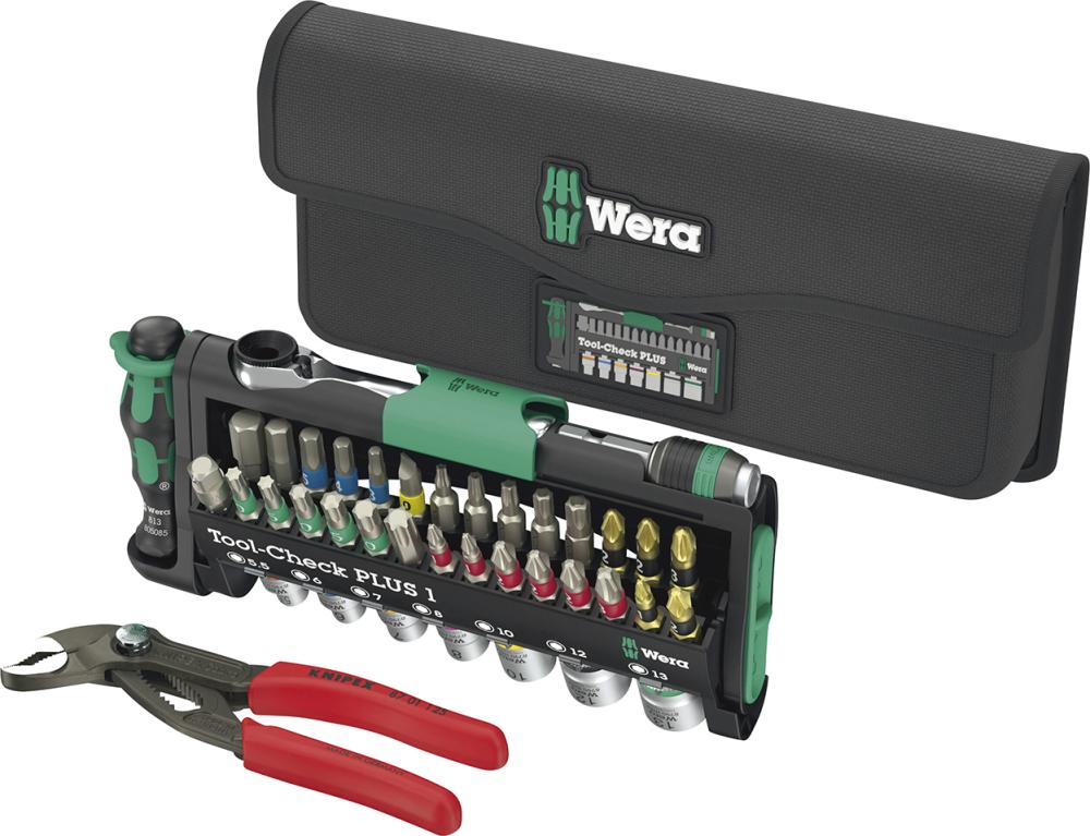 Bit-Satz Tool-CheckPlus 40-teilig inkl. Zange Wera