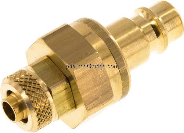 Kupplungsstecker (NW7,2) 8x6mm Schlauch, Messing