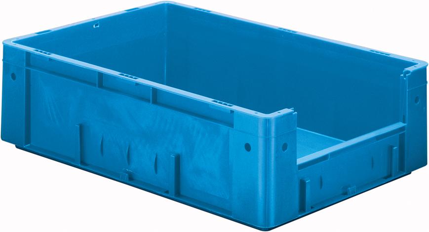 Sichtlagerkasten blau B400xT600xH175 mm Auflast 600kg, VE 2 Stk. ohne Griffloch LA-KA-PE