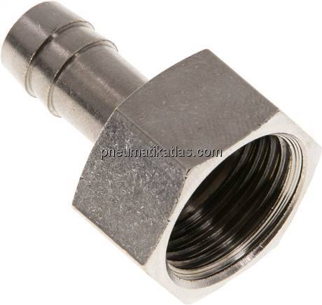 Aufschraub-Schlauchtülle G 1/2"-10mm, Messing vernickelt