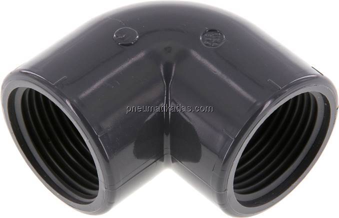 90°-Winkel Rp 1" (IG), PVC-U