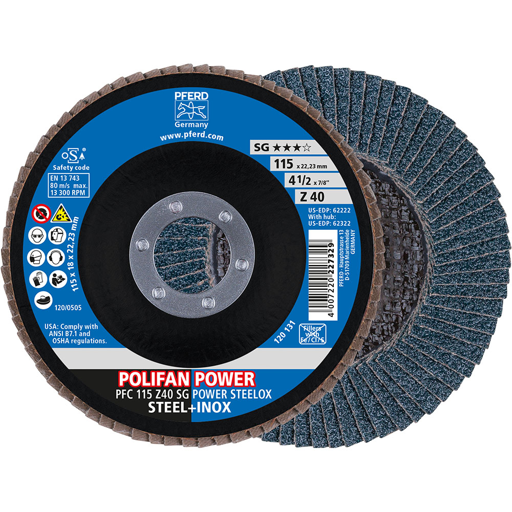 POLIFAN-Fächerscheiben PFC 115 Z 40 SG POWER STEELOX
