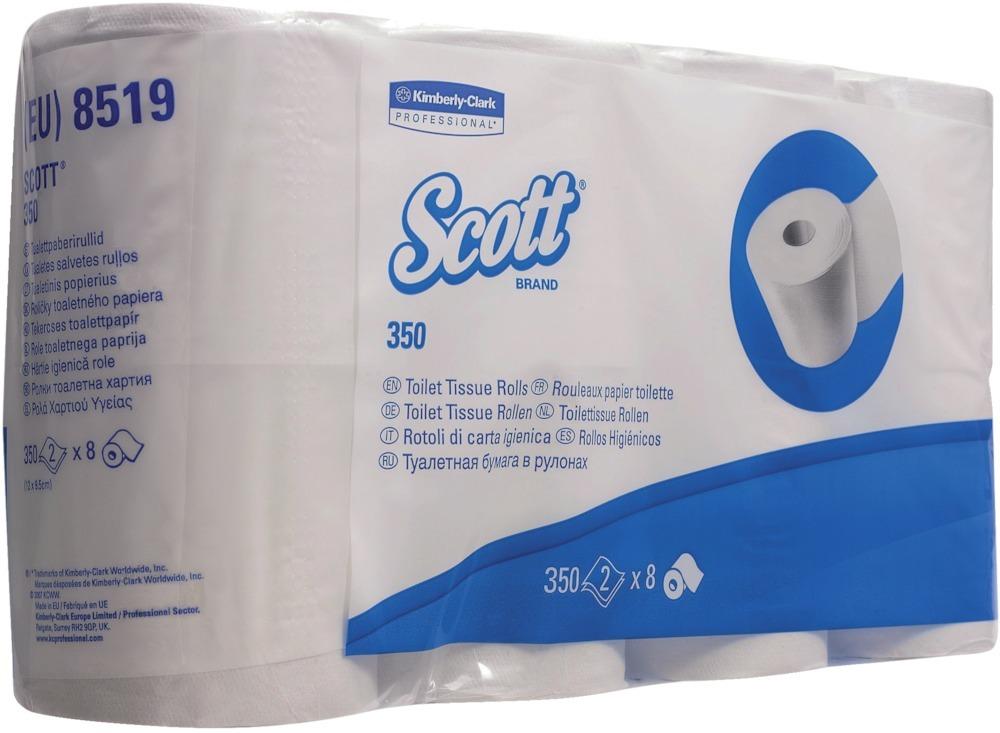 SCOTT 350 Toilet-Tissue 3lag. hochweiß 6x350Blatt