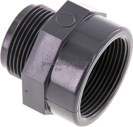 Reduziernippel G 1-1/4"(AG)-Rp 1-1/2"(IG), PVC-U