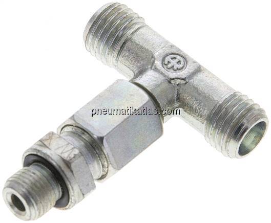 Einstellb. T-Schneidringverschraub.G 1/8"-6 L (M12x1,5), ohne Mutter & Schneidri