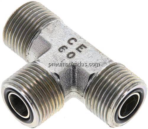 ORFS-T-Verschraubung UN 13/16"-16(AG)