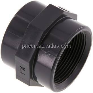 Muffe Rp 1-1/2"-Rp 1-1/2", PVC-U