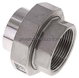 Anschweißverschraubung kon. dicht. Rp 1-1/2"(IG)-48,3mm