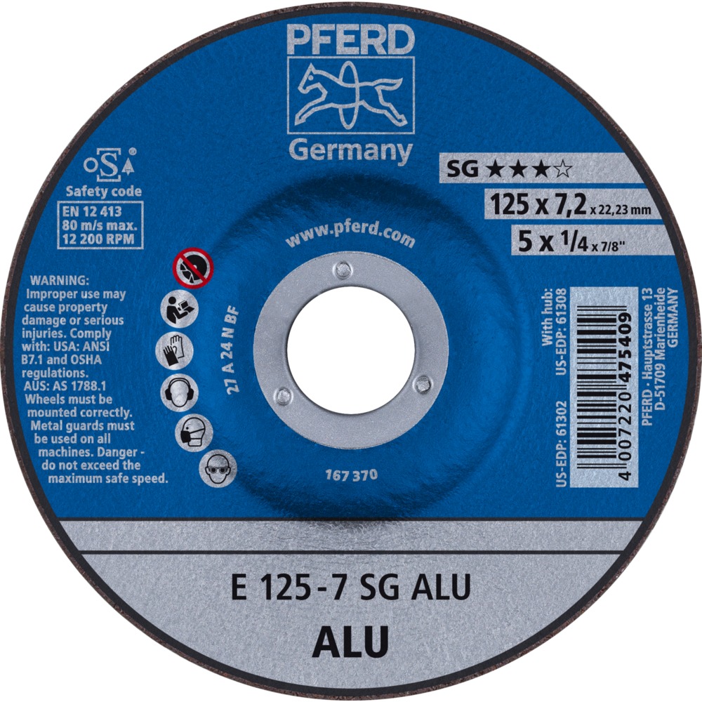 Schruppscheiben E 125-7 SG ALU
