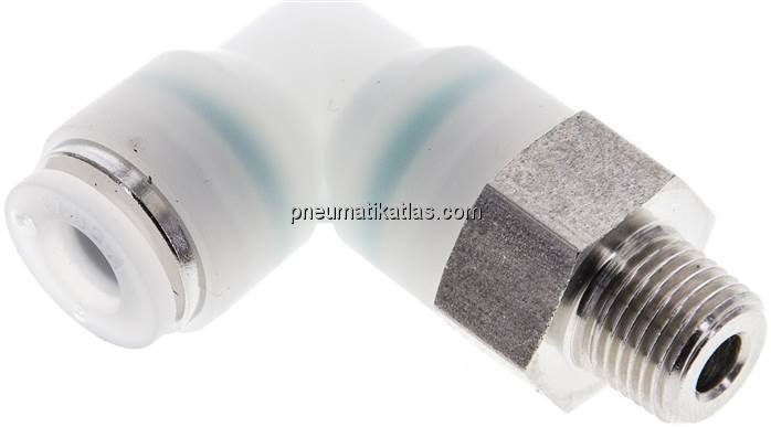 Winkel-Steckanschluss R 1/8"-6mm, IQS-ES LE/IQS-PVDF