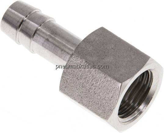 Aufschraub-Schlauchtülle G 1/4"-8 (5/16")mm, 1.4571