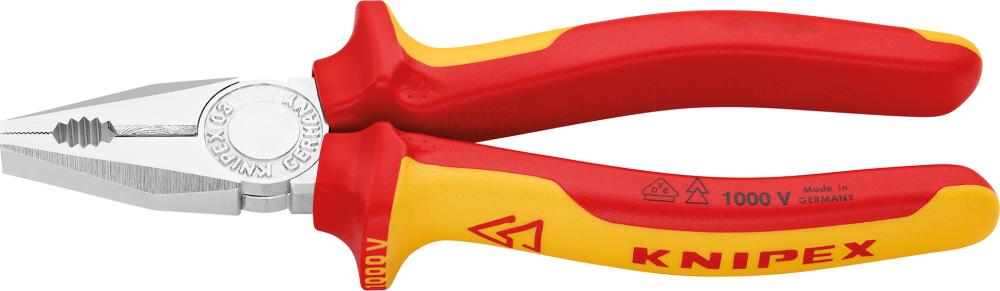 Kombinationszange VDE mitMehrkomponenten-Griffen 180mm KNIPEX
