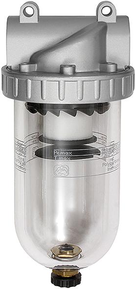 Druckluftfilter BR Standard, G3/8" DN6, BG 1, PC-Behälter, 5µm, RIEGLER