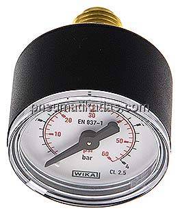 Manometer waagerecht (KU/Ms), 40mm, 0 - 4 bar, G 1/4"