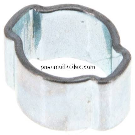 2-Ohr-Schlauchschelle 5 - 7mm, Stahl verzinkt (W1)