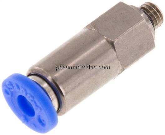 Rückschlagventil M 5-4mm, Durchfluss vom Gewinde zum Schlauch, IQS-Standard