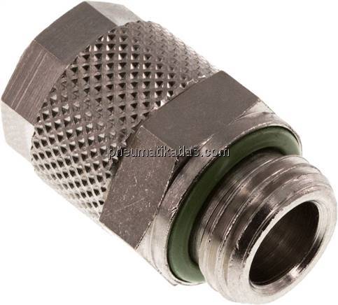 Gerade Verschraubung G 1/4"-10x8mm, Messing vernickelt
