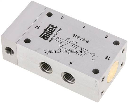 5/2-Wege Pneumatikventil G 1/4", Luftfeder, Standard