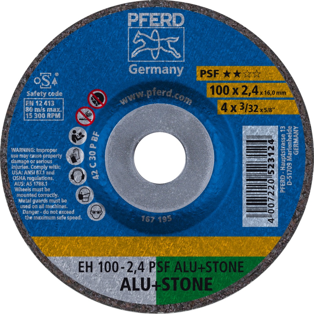 Trennscheiben EH 100-2,4 PSF ALU+STONE/16,0