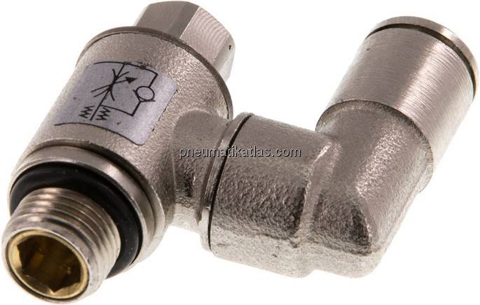 Drosselrückschlagventil G 1/8"-6mm, zuluftregelnd