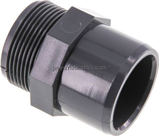 Klebe-Gewindenippel, PVC-U, 40x50mm (ixa)-G 1-1/2" AG
